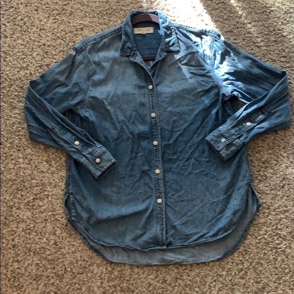 Madewell long sleeve jean shirt